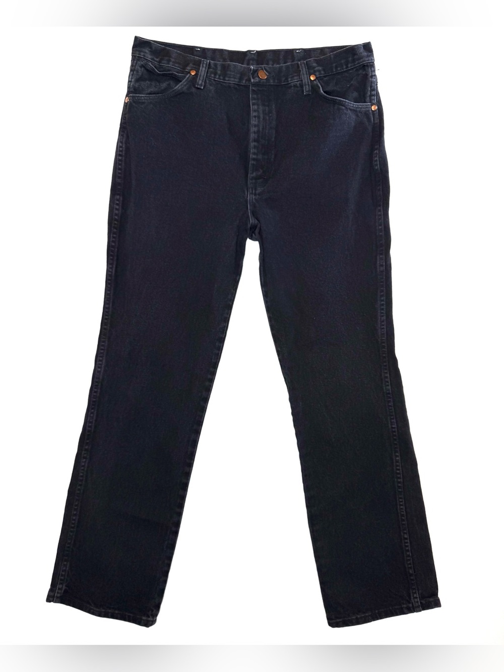 VTG Wrangler Cowboy Cut Jeans Mens Sz 36x32 retro Y2K 100% cotton black denim